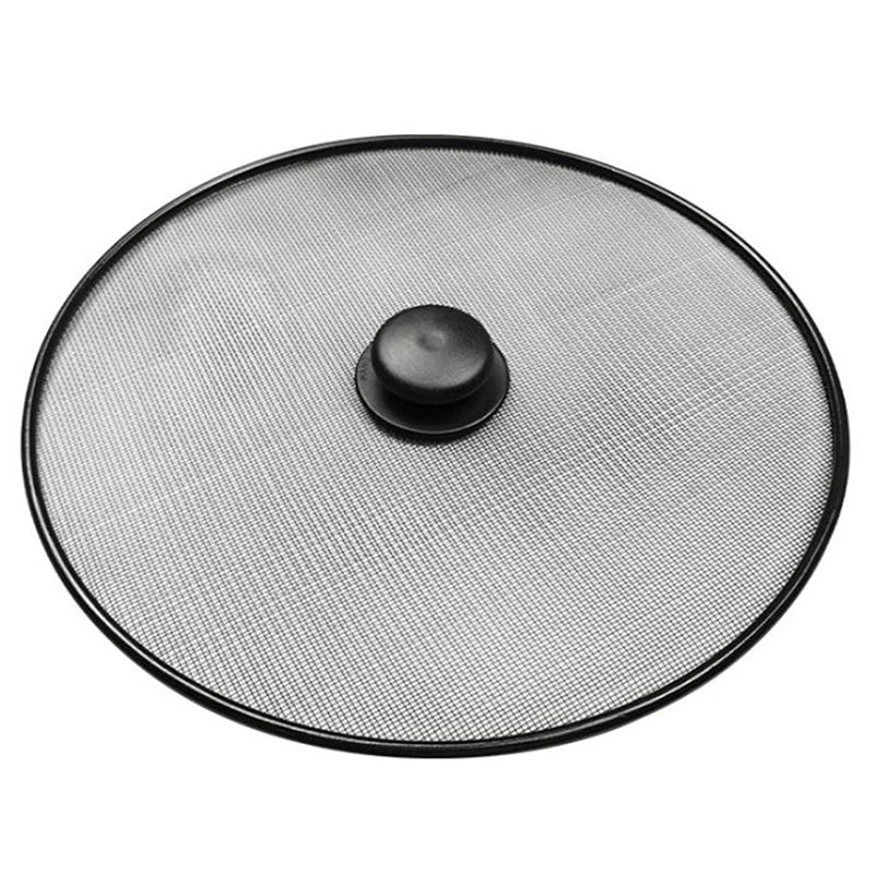 Black Fine Mesh Splatter Screen | Frying Pan Oil Guard Splatter Screen QXL