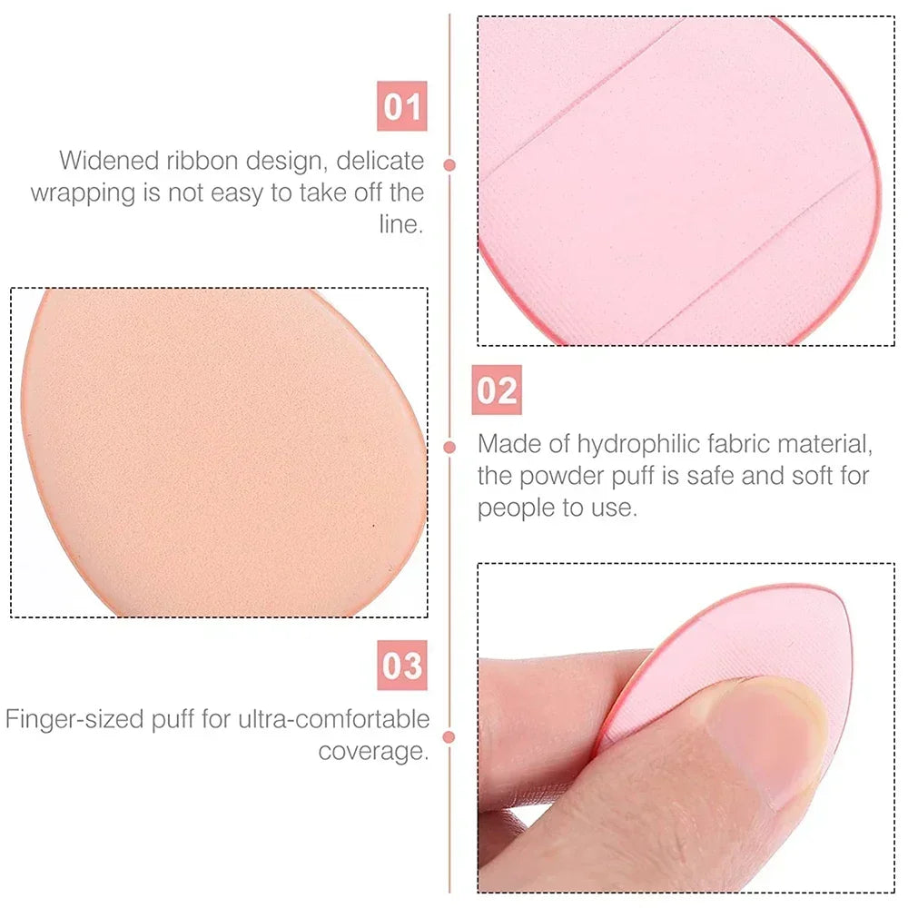 Mini Finger Puff Sponge Makeup Applicator Set – 3 or 10 Pcs Makeup Sponge Applicator QXL