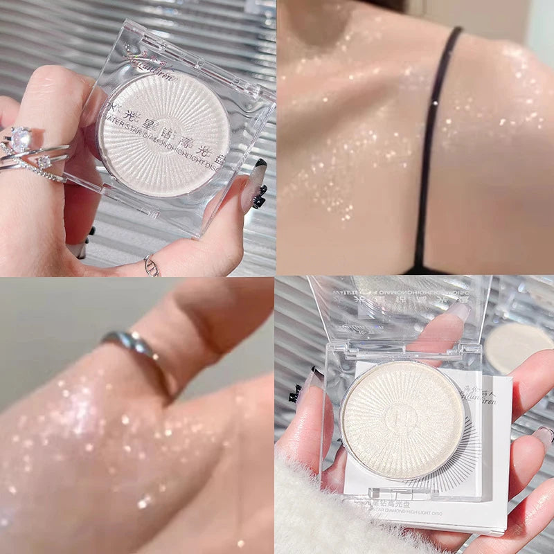 Galaxy Diamond Glitter Highlighter Palette | 3-Color Shimmer Glitter Highlighter Palette QXL