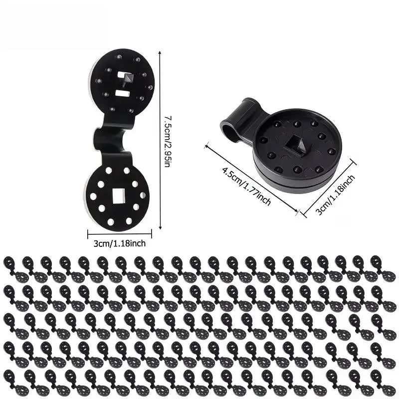 50-Pack Shade Cloth Clips – Plastic Hooks for Tarps & Garden Shade Cloth Clips QXL