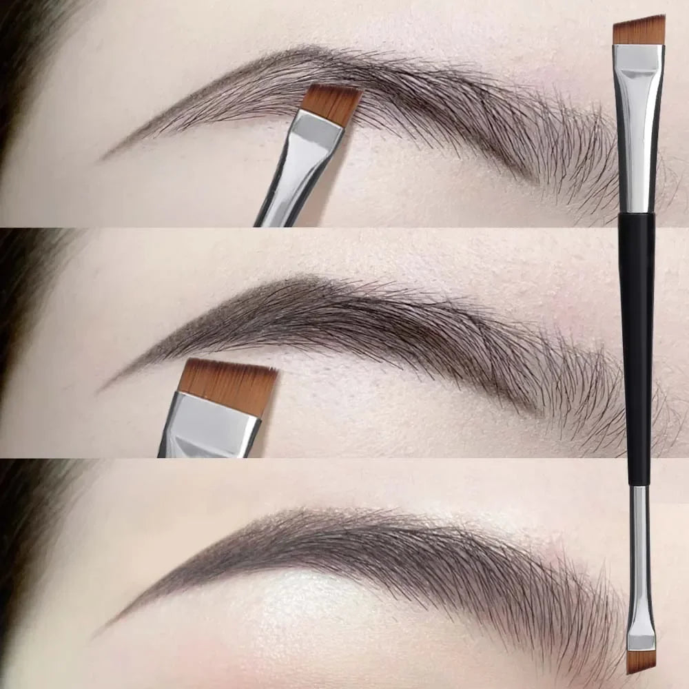 Dual-Ended Eyeliner & Eyebrow Brush | Portable Makeup Tool Eye Makeup Brush QXL