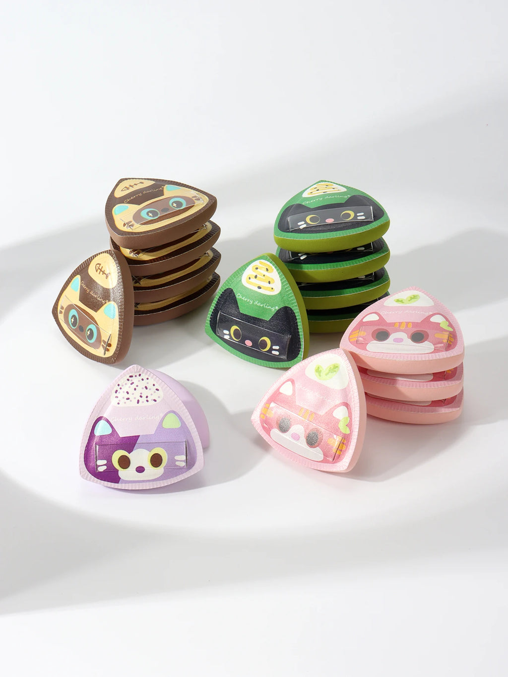Latex-Free Rice Ball Cat Makeup Sponge Puff | 2/4/6 Pack Makeup Sponge Puff QXL