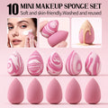 10-Pack Mini Pink Teardrop Makeup Sponges – KOSSHOW Makeup Sponge Set QXL Pink