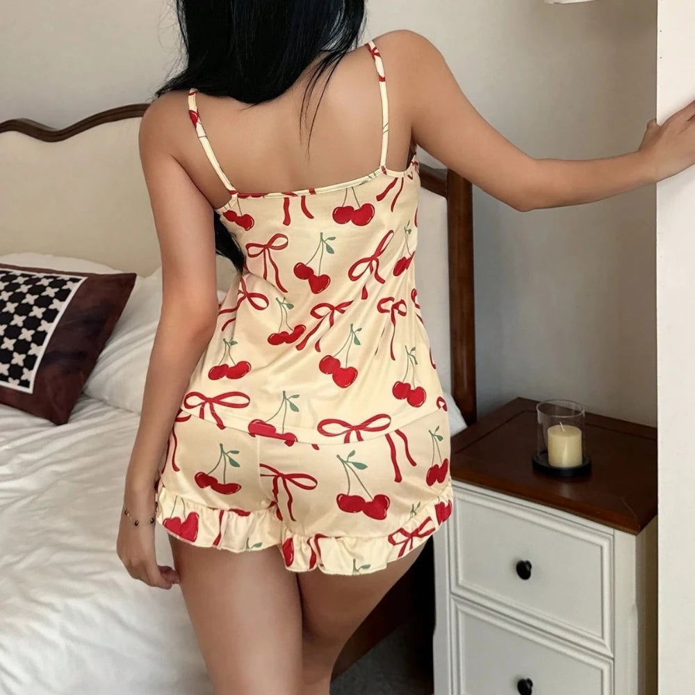 Women's 2-Piece Summer Pajama Set – Cami Top & Shorts Women's Pajama Set QXL