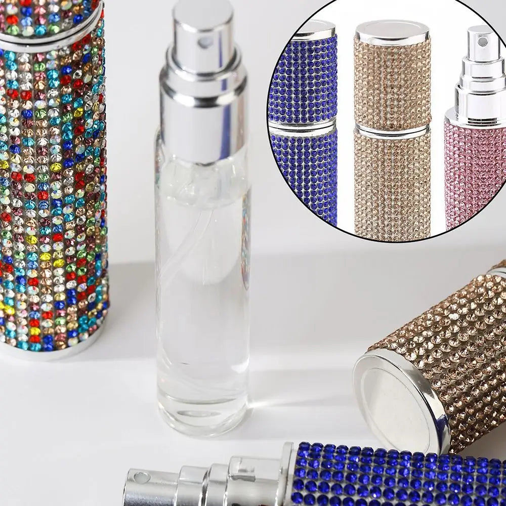 10ml Rhinestone Refillable Perfume Bottle | Fine Mist Atomizer Perfume Atomizer QXL