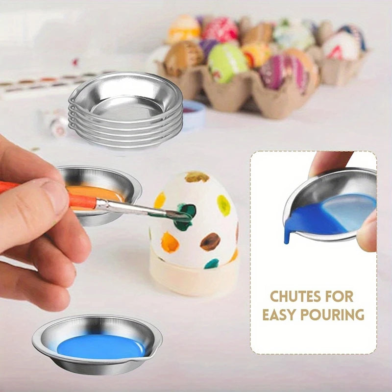 10-Pack Stainless Steel Paint Mixing Bowls & Palette Cups Paint Mixing Bowls QXL