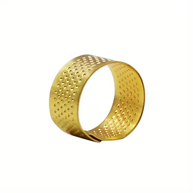 10-Pack Golden Steel Sewing Thimble Hoops | Multi-Function Set Sewing Thimble Set QXL