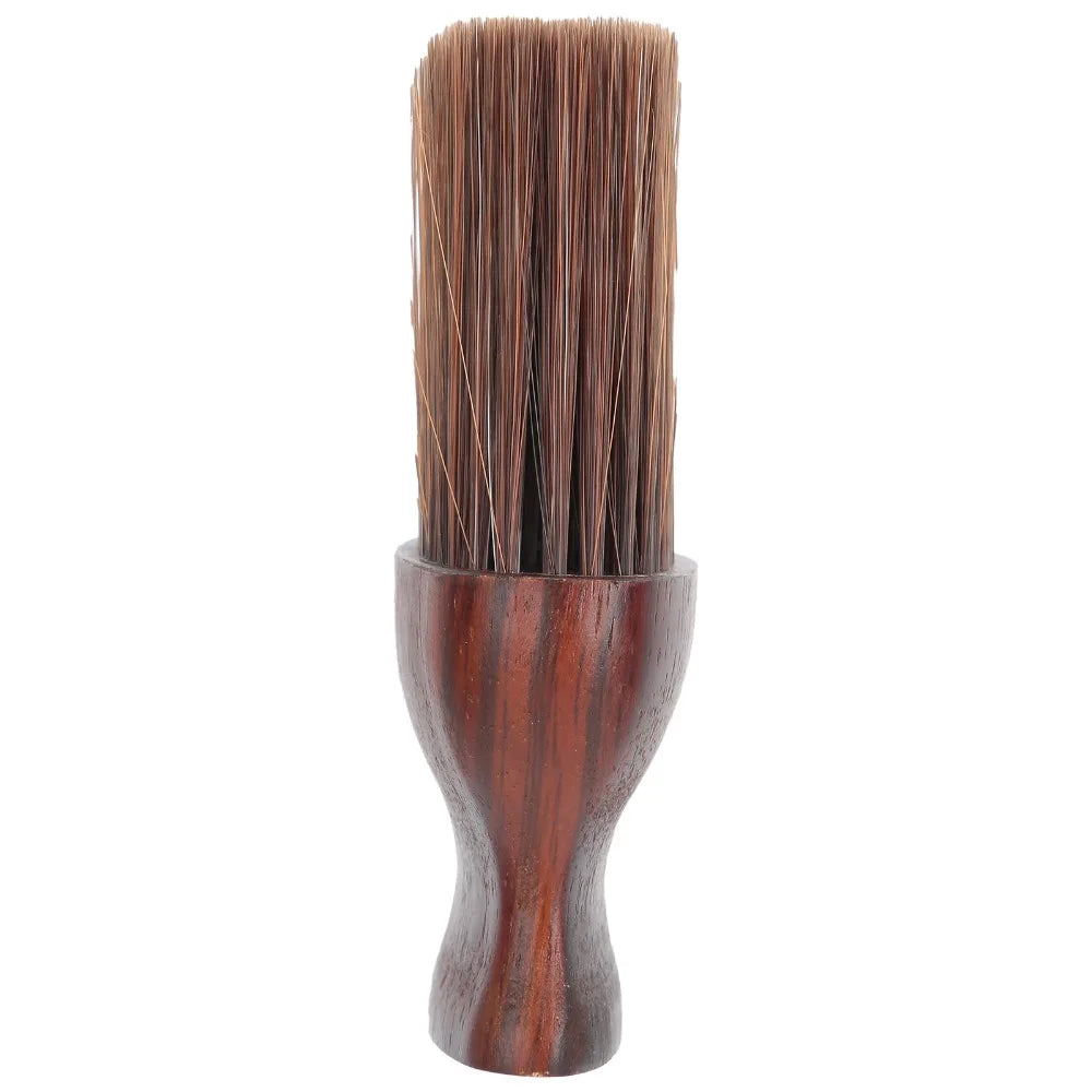 Rubberwood Barber Neck Duster Brush | Soft Nylon Bristles Barber Neck Brush QXL