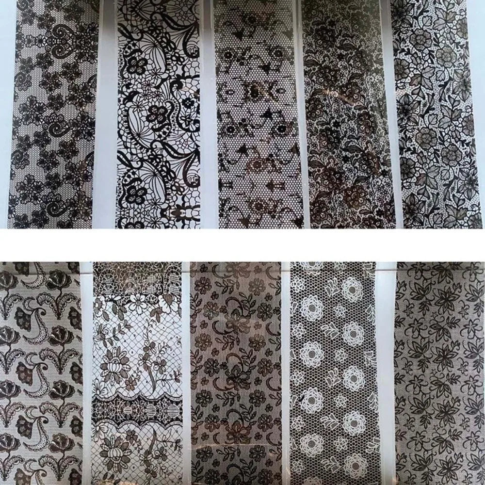 Lace Holographic Laser Nail Foil Stickers | Sequin Effect Roll Nail Foil Stickers QXL 4
