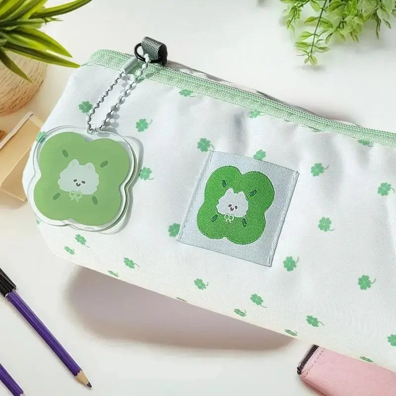 Four-Leaf Clover Pencil Case | Large Fabric Pouch for School Pencil Case Pouch QXL