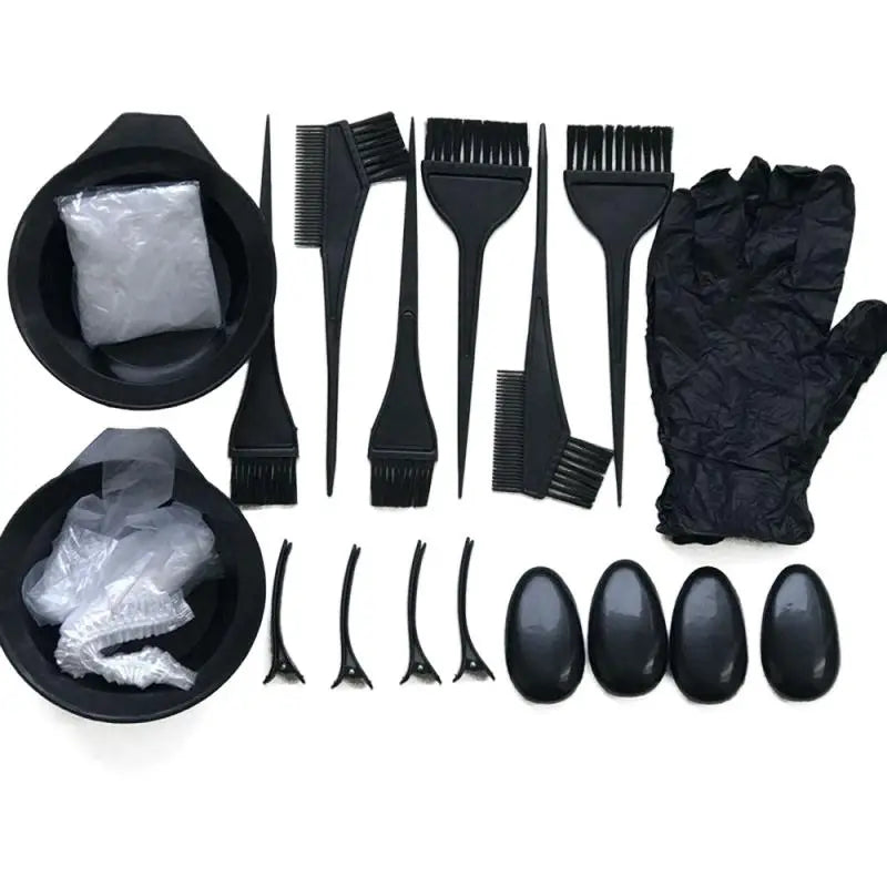 22-Piece Hair Dye Kit | Bowls, Brushes & Salon Accessories Hair Colouring Kit QXL 22pcs