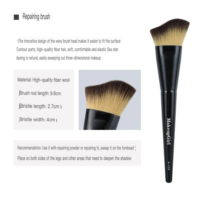 Wave Angled Contour Brush | Beginner Face Sculpting Tool Contour Makeup Brush QXL Wavy Contour Brush