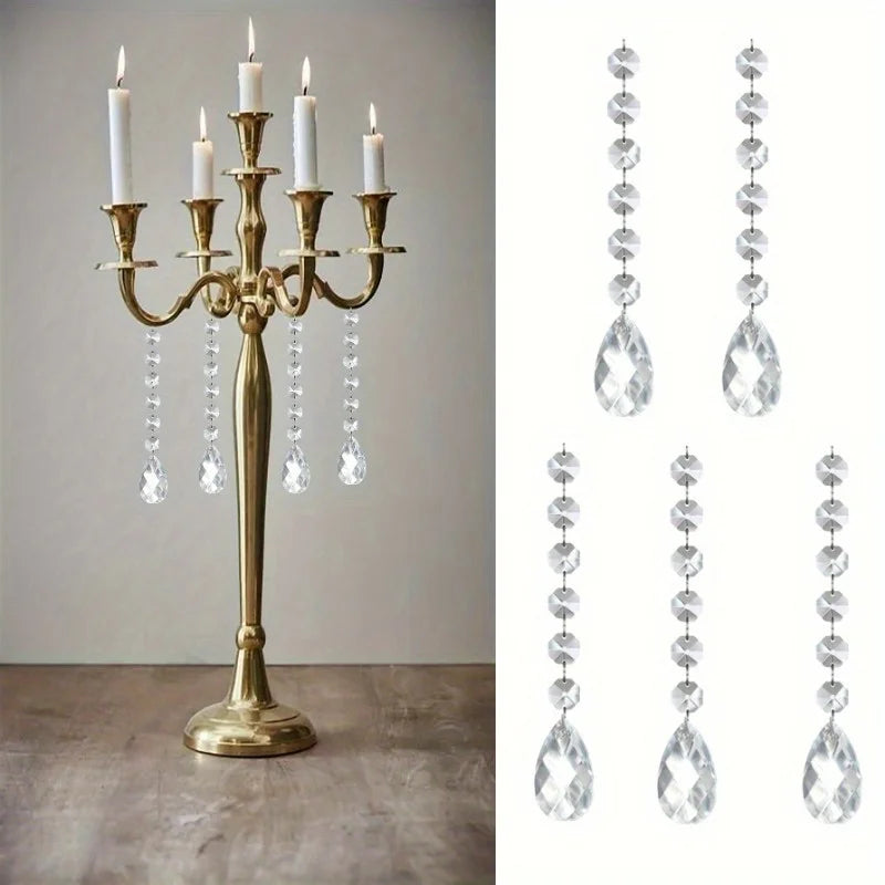 Acrylic Crystal Bead Curtain Pendants – Wedding & Xmas Décor Crystal Bead Pendants QXL
