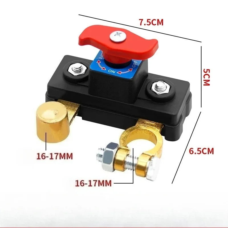 12V/24V Battery Master Cut-Off Switch | Negative Pole Disconnect Battery Disconnect Switch QXL