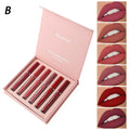 MAXFINE 6-Color Matte Lip Gloss Set | Waterproof Gift Box Matte Lip Gloss Set QXL B