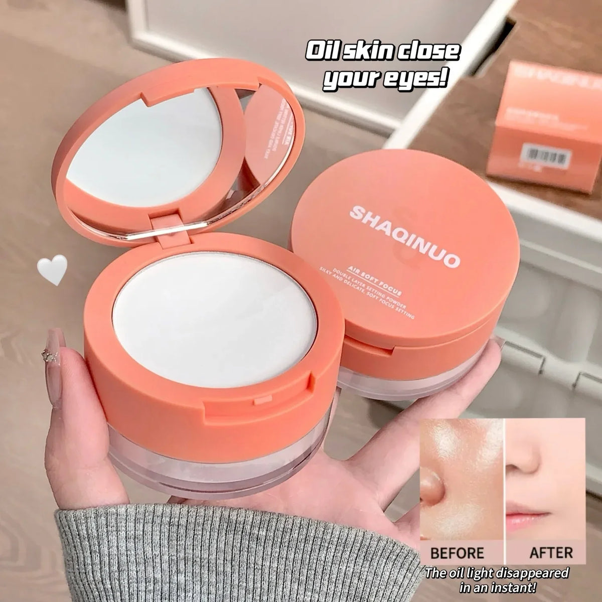Dual-Effect Pressed Powder Compact | Concealer & Contour Pressed Powder Compact QXL