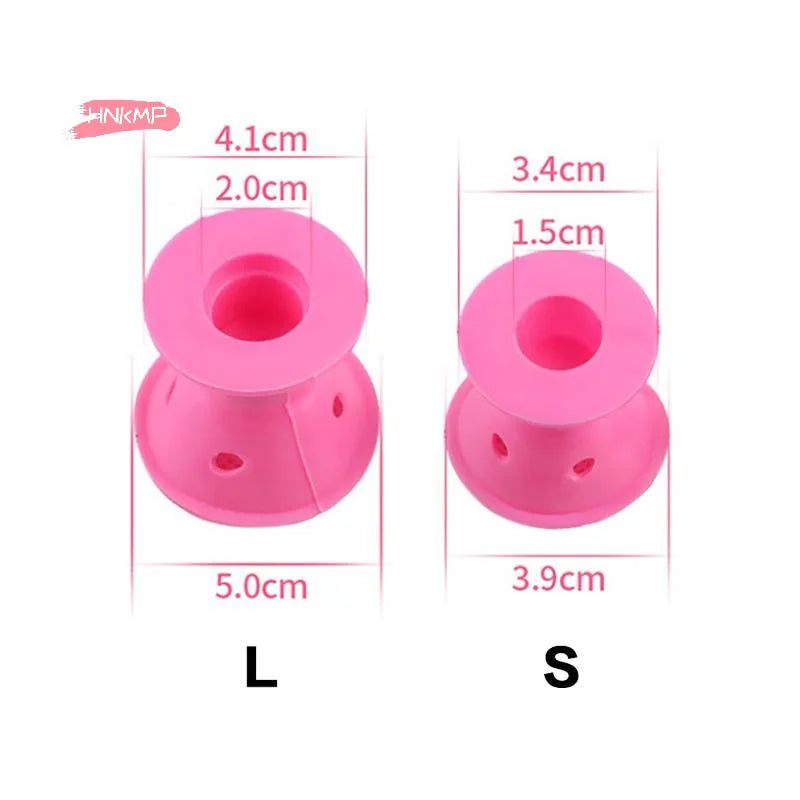 20-Pc Mushroom Bell Silicone Hair Curling Rollers Heat-Free Hair Curling Rollers QXL