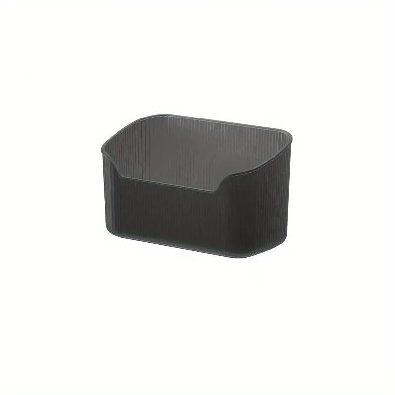 Beveled Cosmetic Storage Box | Vanity & Bathroom Organizer Cosmetic Storage Box QXL Transparent black