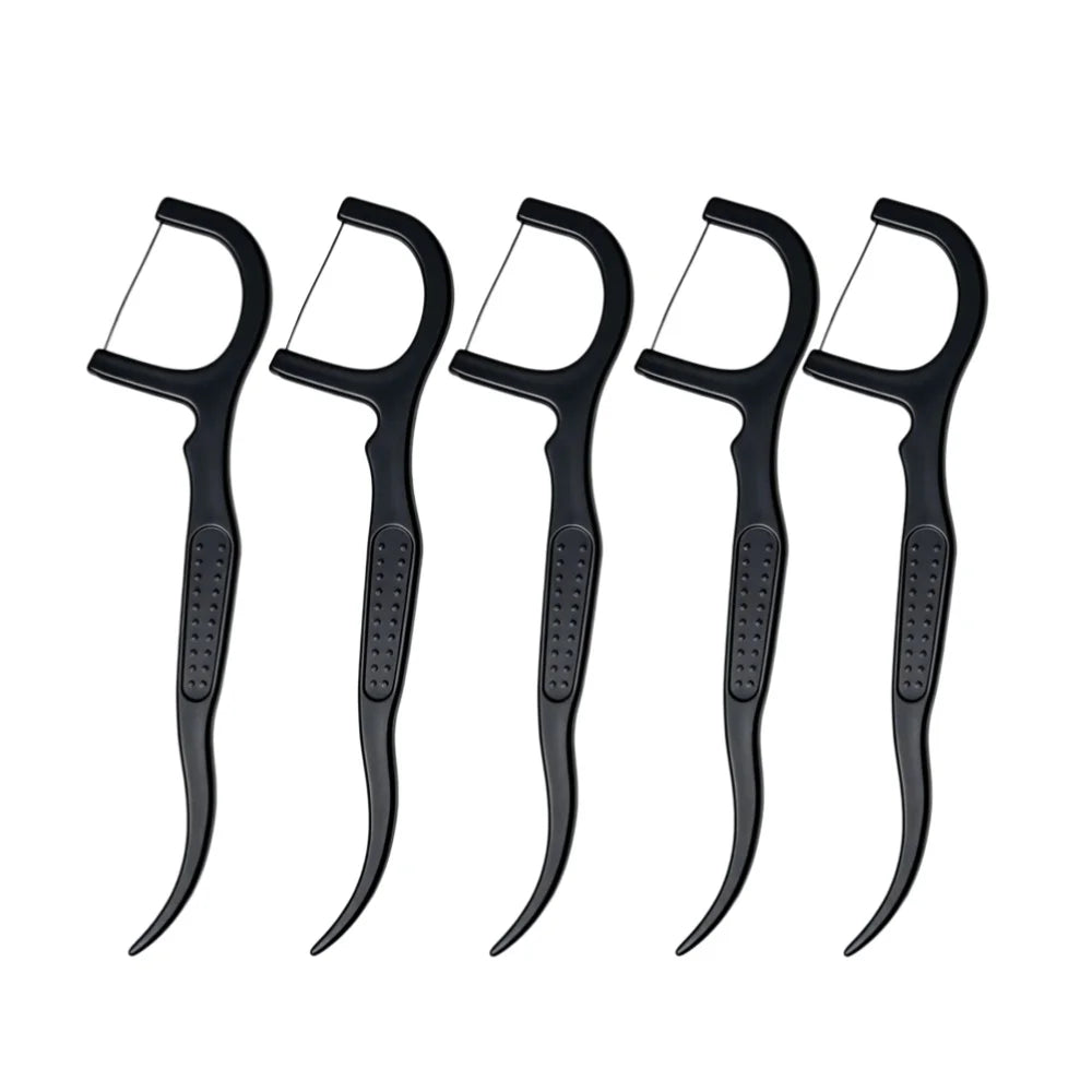 50-Pack Ultra-Fine Floss Picks | Portable Dental Flossing Sticks Dental Floss Picks QXL