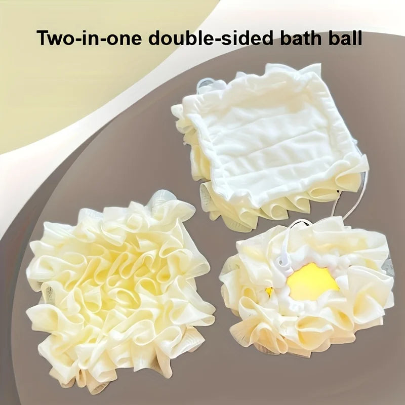 2-in-1 Exfoliating Bath Sponge with Built-In Soap Dispenser Exfoliating Bath Sponge QXL