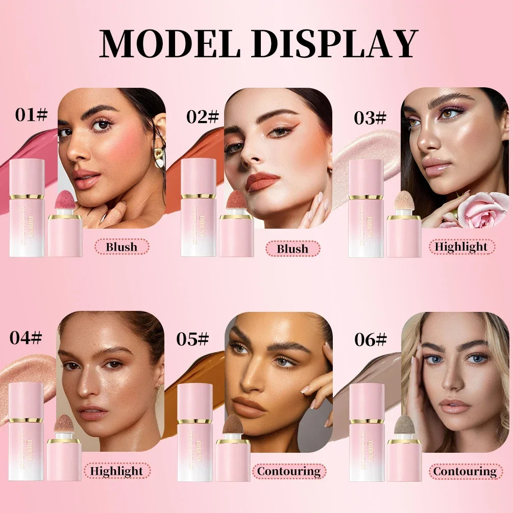 QiBest 3-in-1 Liquid Blush Highlighter & Contour Stick Liquid Blush Stick QXL