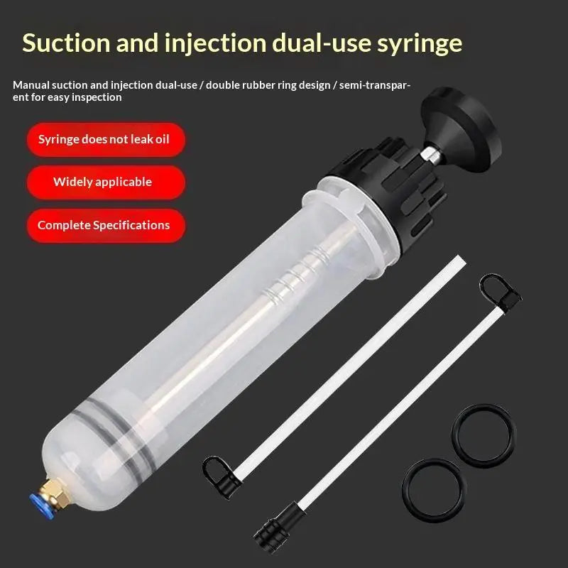 200ml Manual Oil Fluid Pump Syringe for Car Brake & Transmission Automotive Fluid Syringe QXL