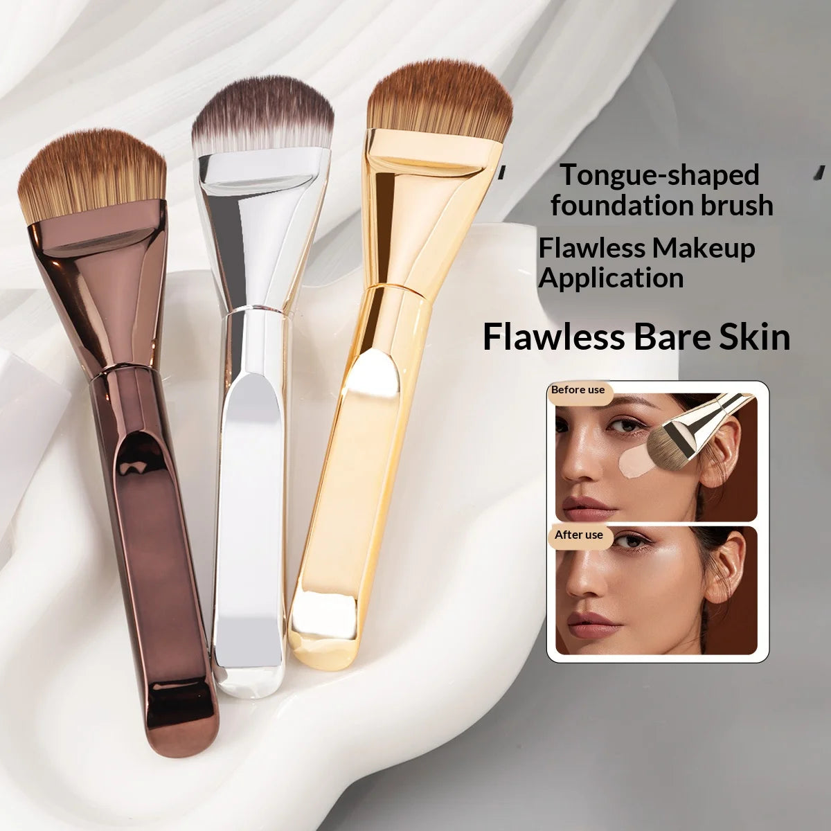 Ultra Thin Foundation Brush – Synthetic, Streak-Free Coverage Foundation Makeup Brush QXL