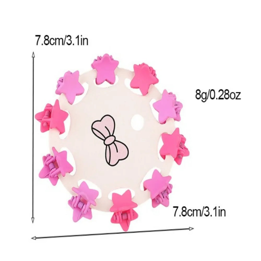 10-Pack Mini Hair Claw Clips for Girls | Star & Flower Mini Hair Claw Clips QXL