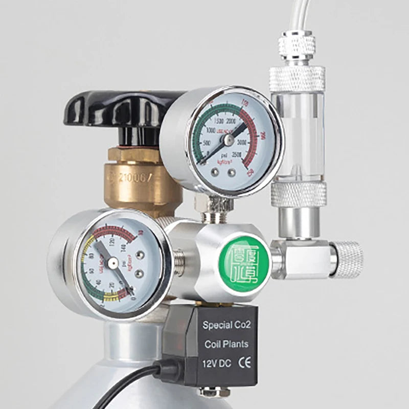 Dreamburgh 12V Aquarium CO2 Regulator | Dual Gauge Aluminum Aquarium CO2 Regulator QXL