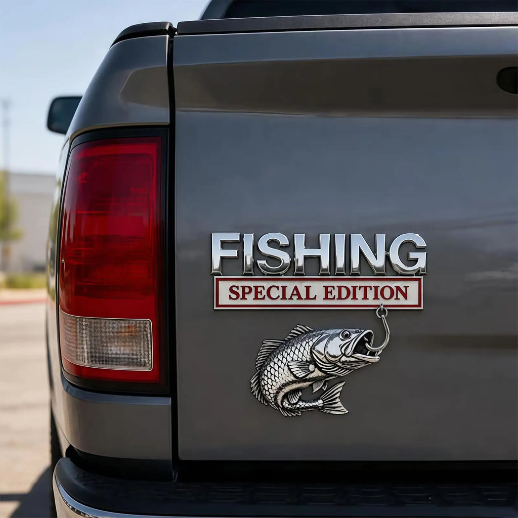 3D Metal Fishing Car Emblem Badge | SUV, Truck, Boat Sticker Car Emblem Badge QXL