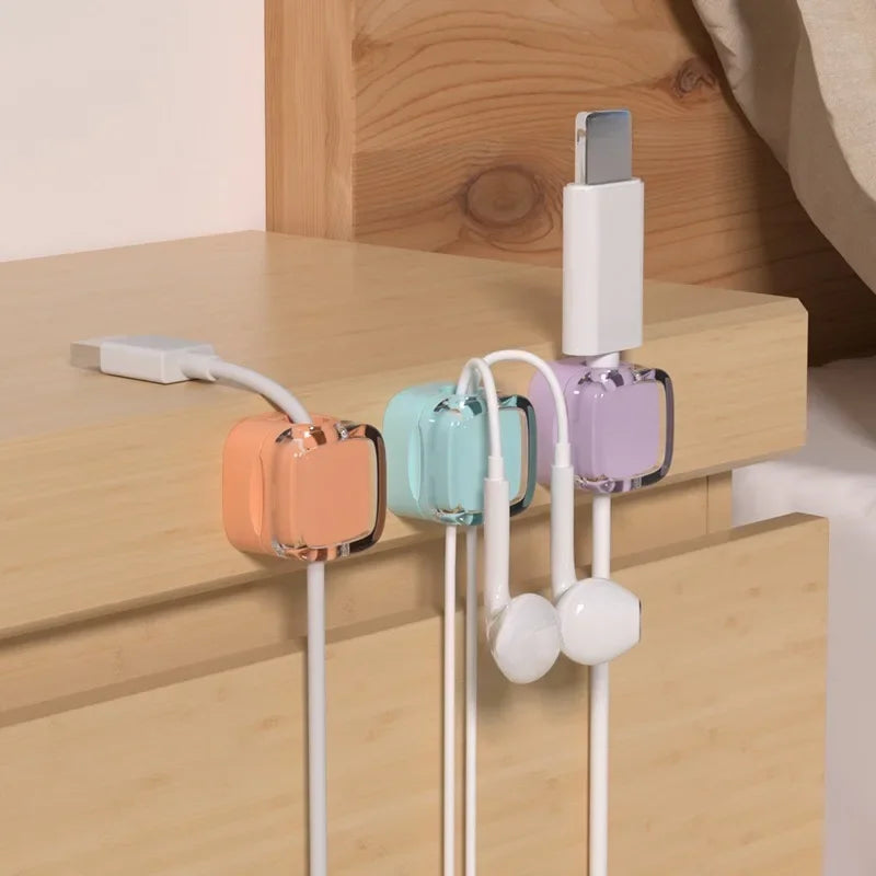 Magnetic Cable Organizer | Self-Adhesive Desk Cord Holder Cable Organizer Clip QXL