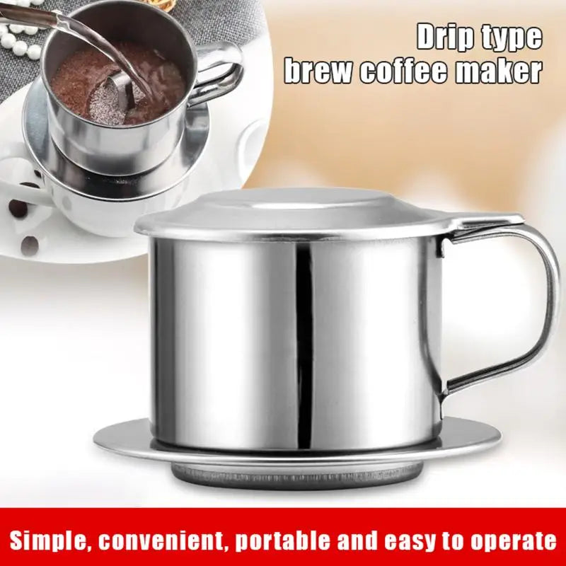 Stainless Steel Vietnamese Coffee Dripper & Filter Cup Coffee Dripper Filter QXL