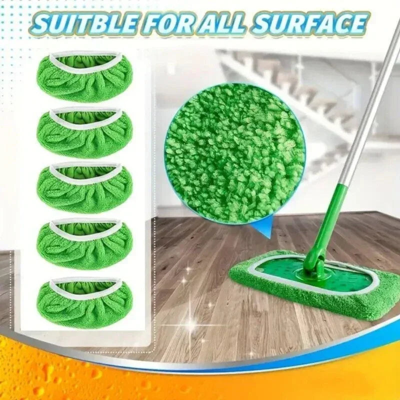 Flat Mop Replacement Cloth Covers | Washable Reusable 1–8 Pack Mop Replacement Cover QXL