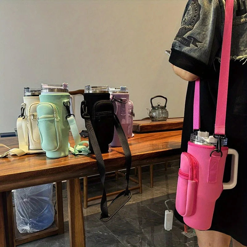 Neoprene Water Bottle Sleeve Set | Insulated Sliding Bag Cover Bottle Sleeve Set QXL