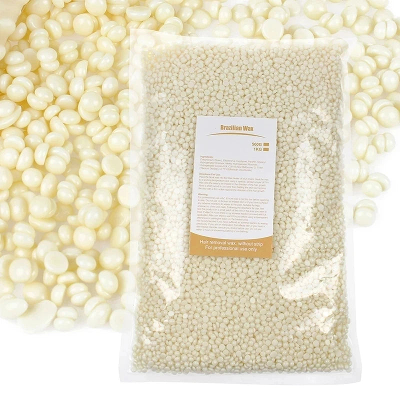 500g Hard Wax Beans – No-Strip Full Body Hair Removal Depilatory Wax Beads QXL