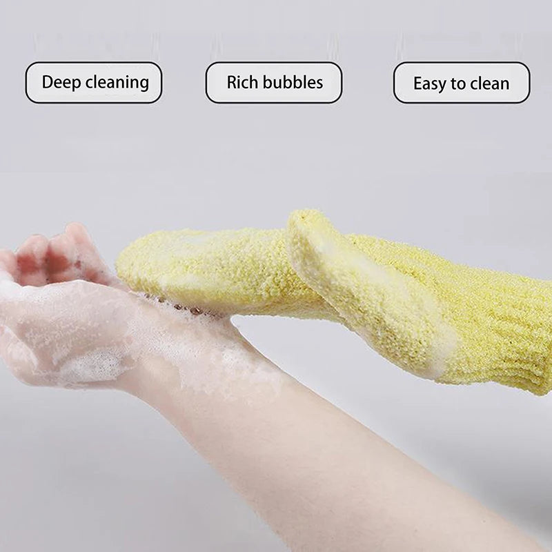 Exfoliating Bath Gloves | Nylon Shower Scrubber & Massager Exfoliating Bath Gloves QXL
