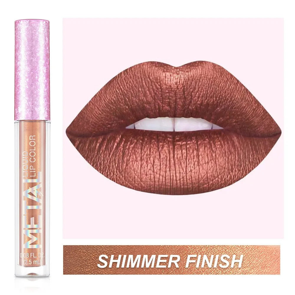Metallic Matte Liquid Lipstick | Waterproof Long-Lasting Liquid Lipstick QXL