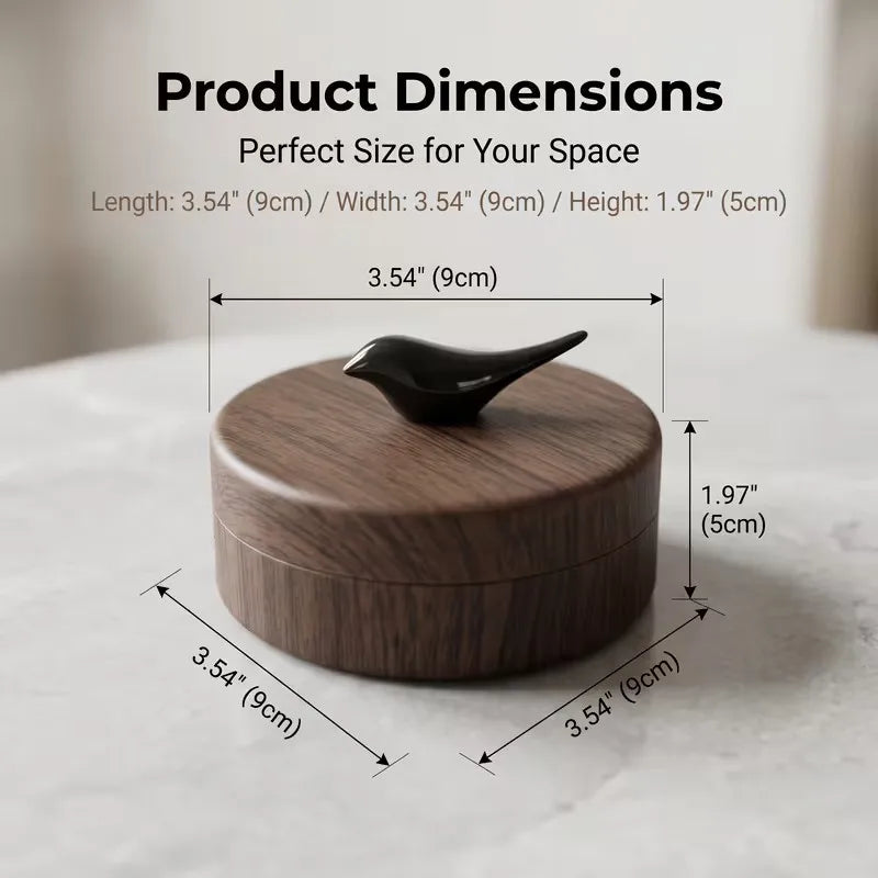 Bird-Shaped Ashtray with Lid | Windproof Stainless Steel Decorative Ashtray QXL