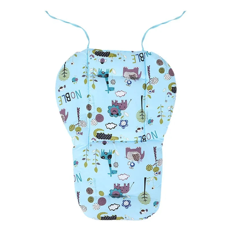 Baby Highchair Cushion Cotton Fabric | Booster & Stroller Pad Baby Seat Cushion QXL B218 Blue