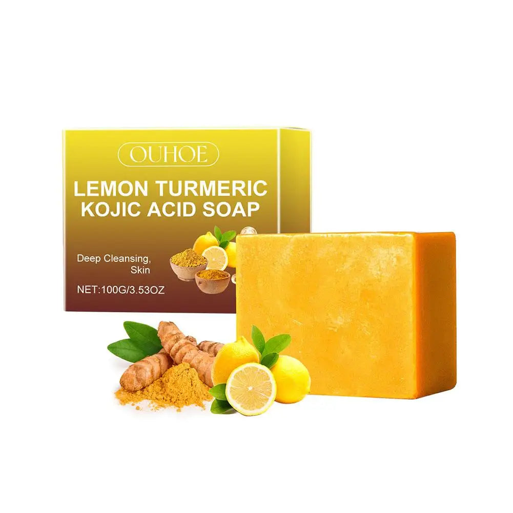 Turmeric Kojic Acid Brightening Soap Bar | Face & Body Brightening Soap Bar QXL B