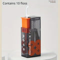 Pop-Up Dental Floss Dispenser Box with 10 Picks – Orange Floss Pick Dispenser QXL Orange