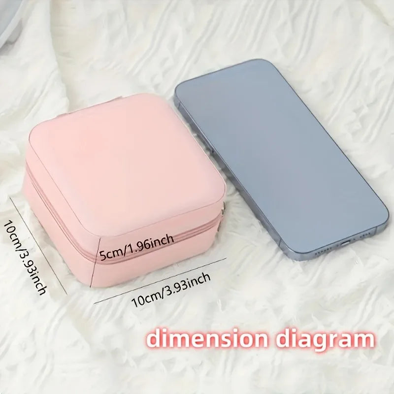Artificial Leather Travel Jewelry Box | Rings, Earrings & Necklaces Jewelry Storage Box QXL