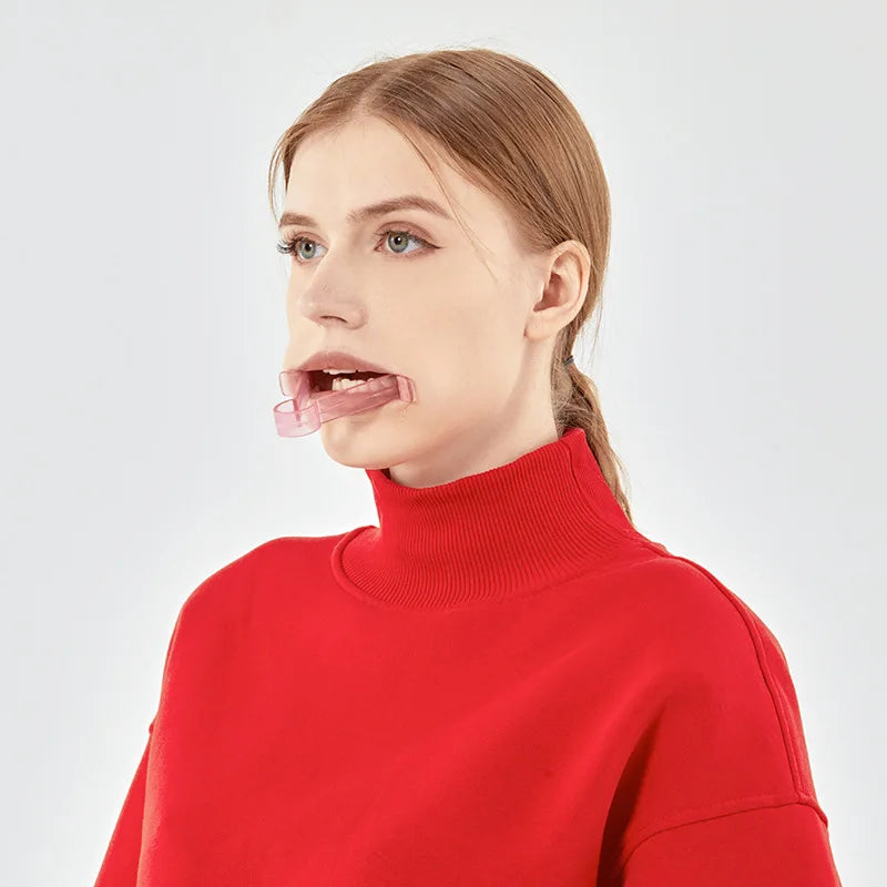 V-Shape Jaw Exerciser | Face & Jawline Toning Trainer Jaw Face Exerciser QXL 1Pcs Pink-opp bag