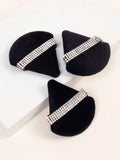 3-Pack Diamond Triangle Powder Puff | Velvet Makeup Sponge Set Makeup Sponge Puff QXL 3PCs