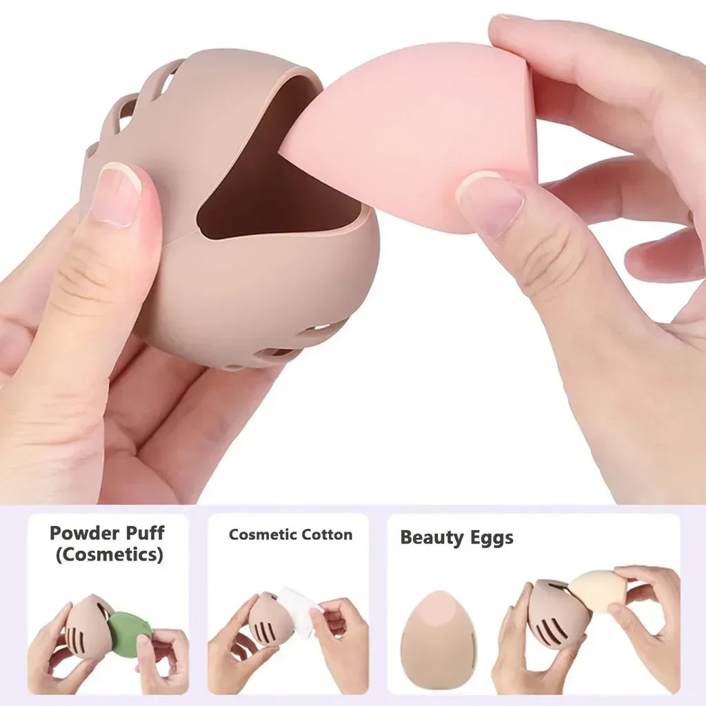 Silicone Makeup Sponge Holder & Blender Storage Case Sponge Storage Case QXL