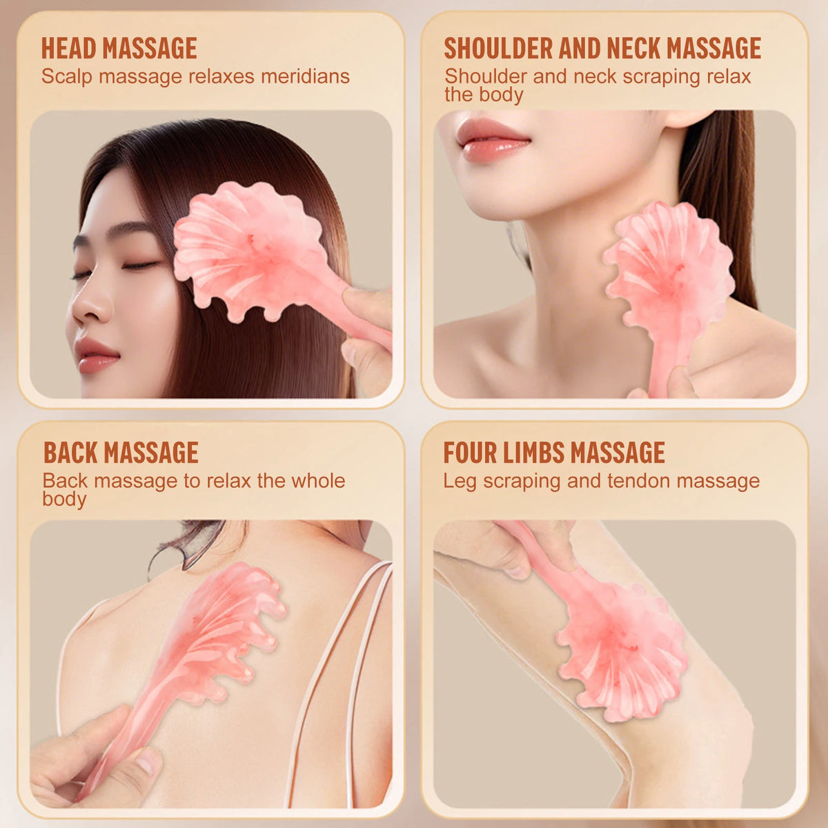 Shell Resin Scalp Massage Comb | Gua Sha Head Massager Scalp Massage Comb QXL