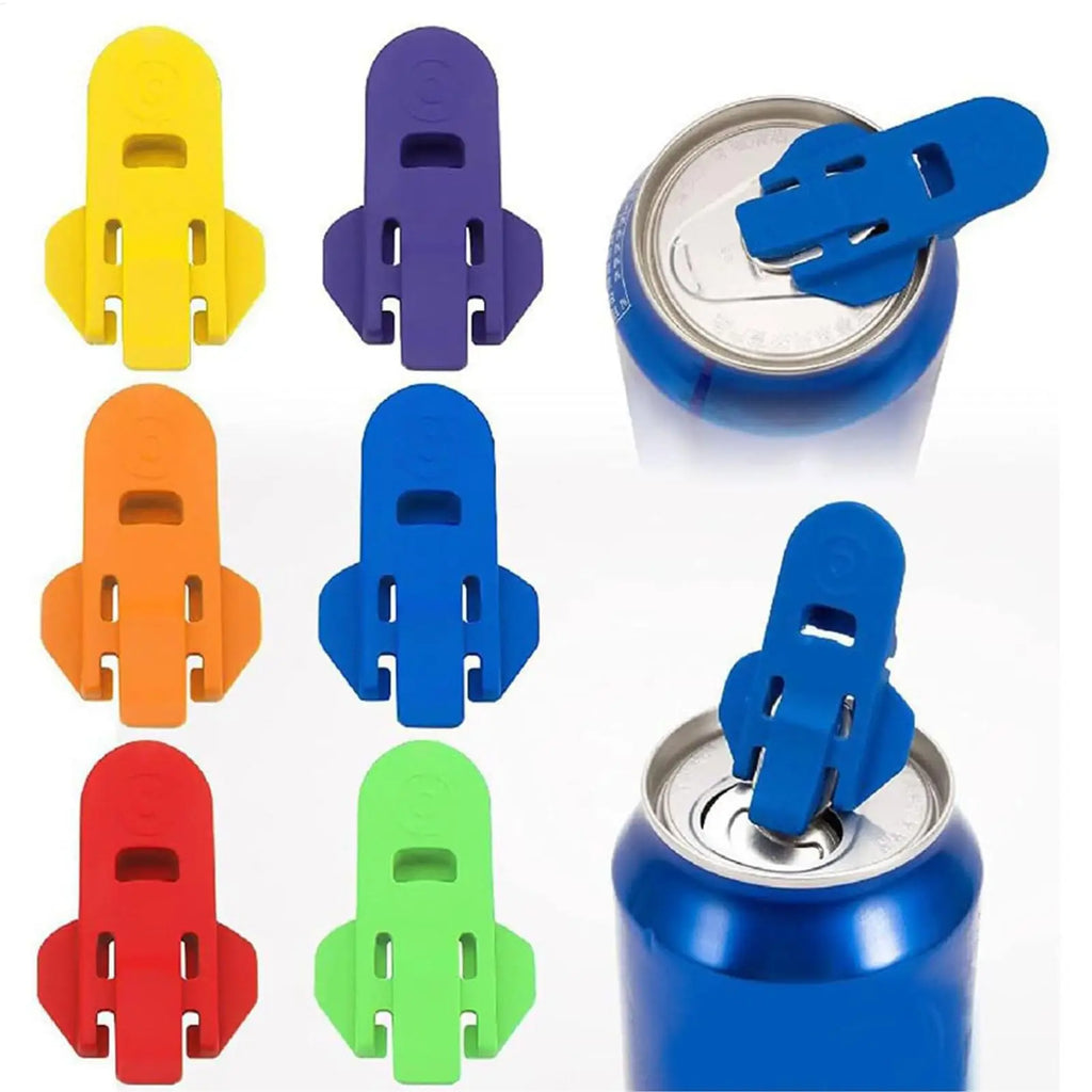 6-Pack Reusable Soda Can Opener | Portable Kitchen & Camp Tool Can Opener Set QXL
