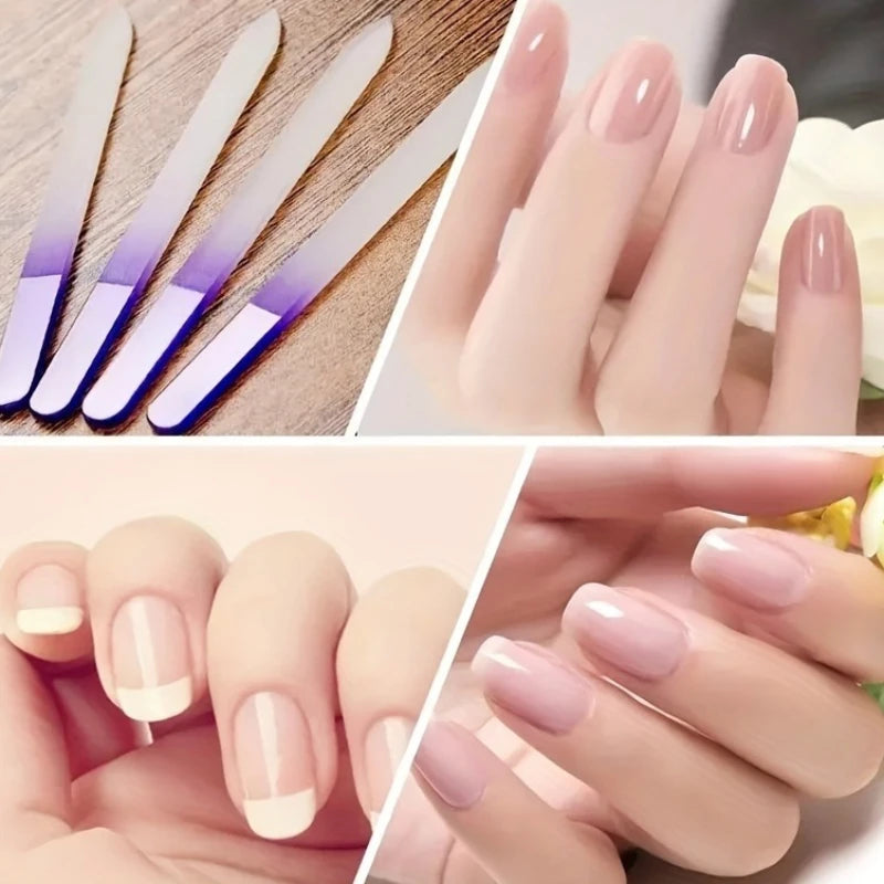 Crystal Glass Nail File Set | Manicure & Pedicure Tool 1–6 Pcs Glass Nail File QXL