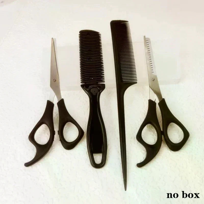 4-Pc Hair Scissors Set | Thinning & Cutting Shears Kit Hair Cutting Scissors QXL