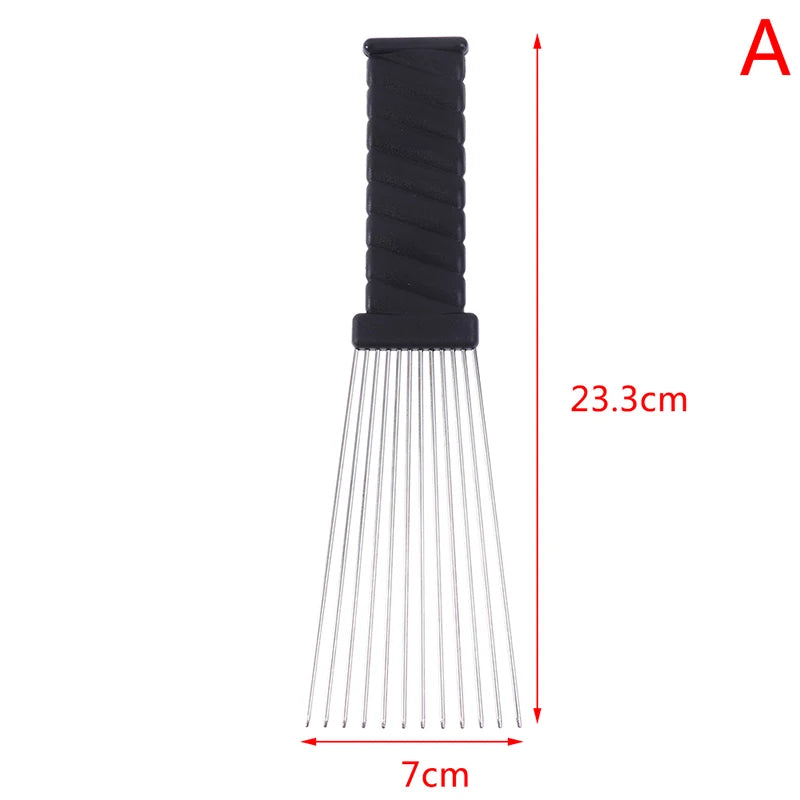 Black Fist Afro Pick Comb | Wide Tooth Natural Hair Styling Afro Pick Comb QXL A